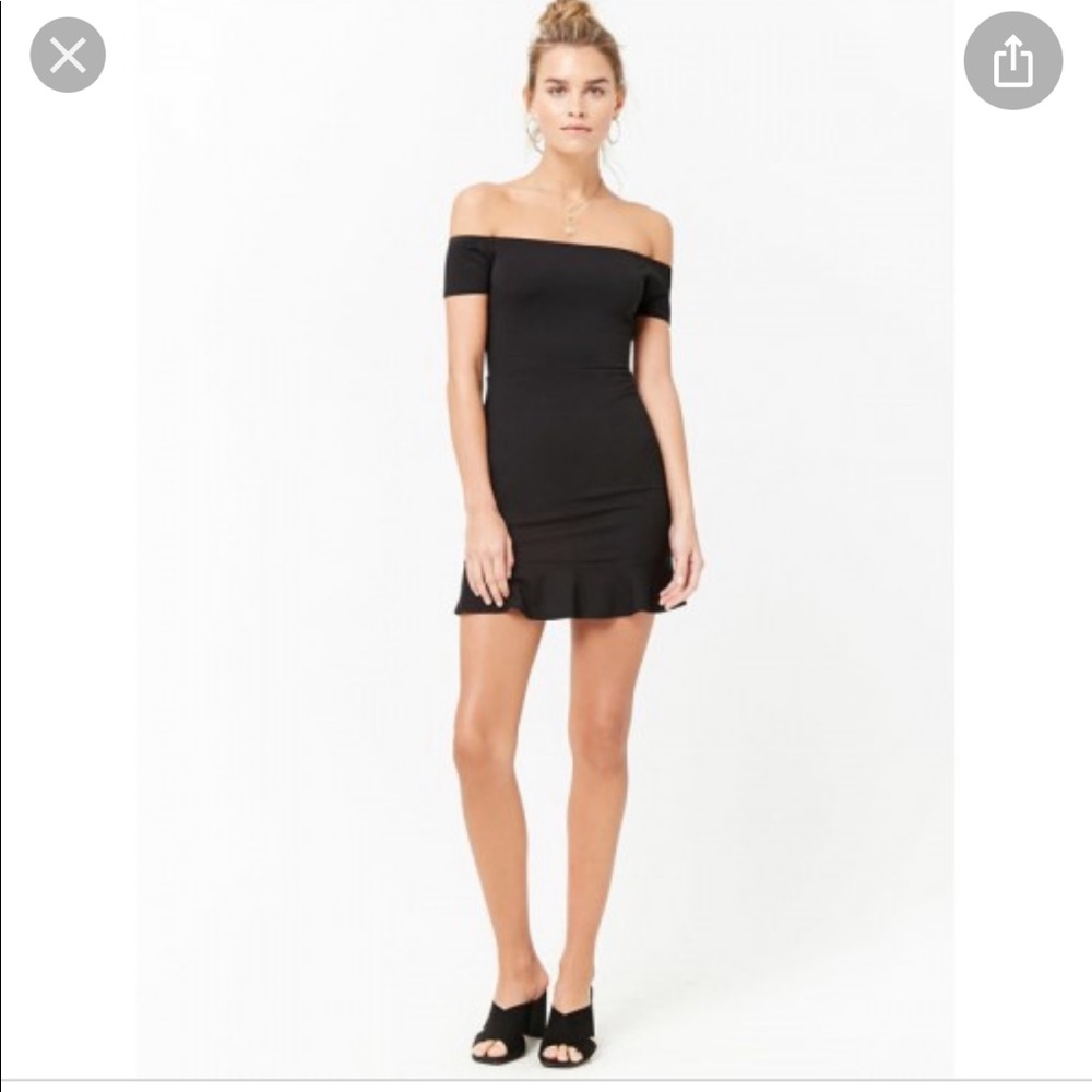 Black off the shoulder forever 21 dress
